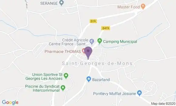 Localisation Banque Postale Agence de Saint Georges de Mons