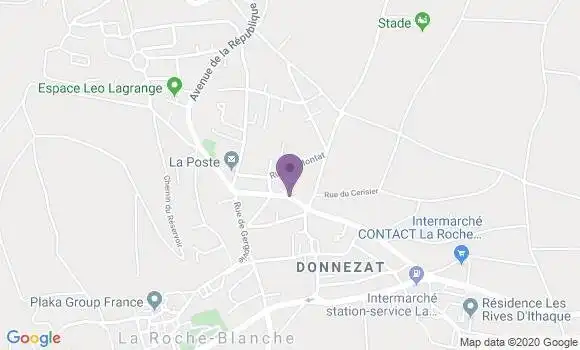 Localisation Banque Postale Agence de La Roche Blanche