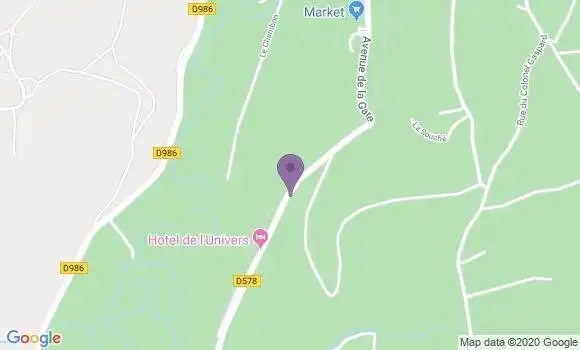 Localisation Banque Postale Agence de Pontgibaud