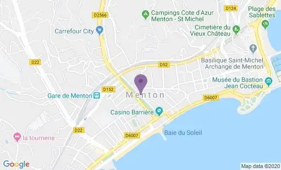 Localisation LCL Agence de Menton