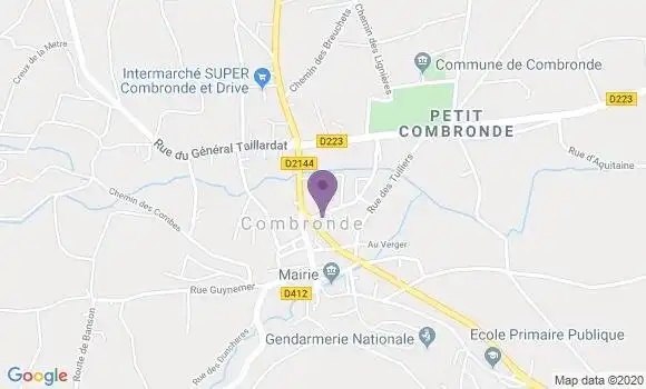 Localisation Banque Postale Agence de Combronde