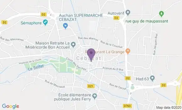 Localisation Banque Postale Agence de Cébazat
