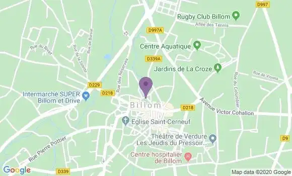 Localisation Banque Postale Agence de Billom