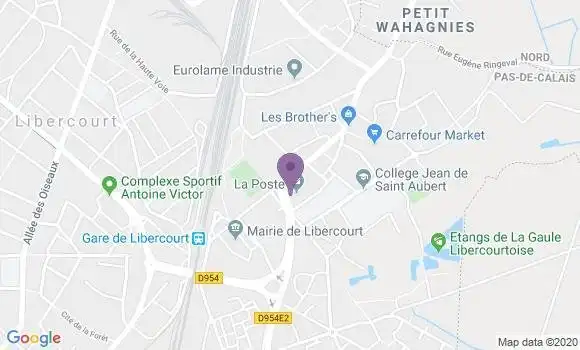 Localisation Banque Postale Agence de Libercourt