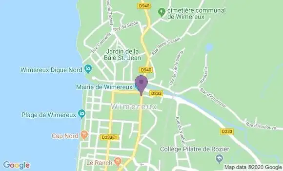Localisation Banque Postale Agence de Wimereux