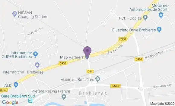 Localisation Banque Postale Agence de Vitry en Artois
