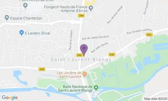 Localisation Banque Postale Agence de Saint Laurent Blangy Saint Nicolas