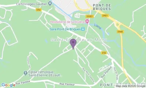 Localisation Banque Postale Agence de Pont de Briques Saint Etienne