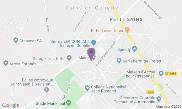Localisation Banque Postale Agence de Sains en Gohelle