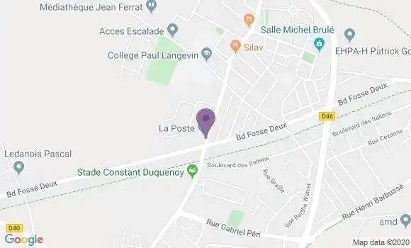 Localisation Banque Postale Agence de Rouvroy