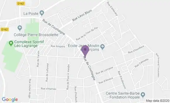 Localisation Banque Postale Agence de Noyelles sous Lens