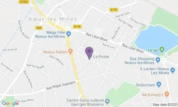 Localisation Banque Postale Agence de Noeux les Mines