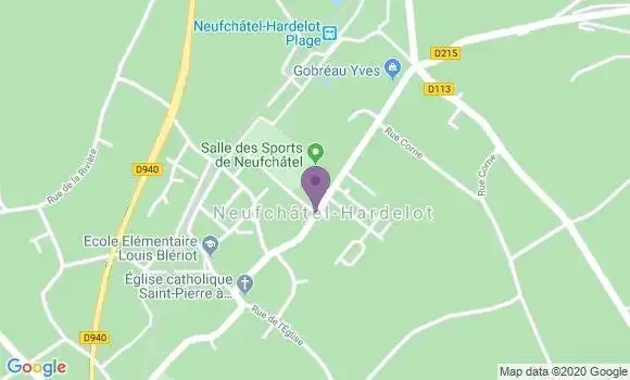Localisation Banque Postale Agence de Neufchâtel Hardelot