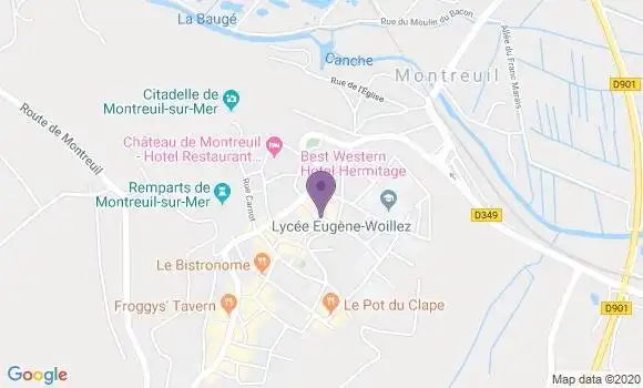 Localisation Banque Postale Agence de Montreuil
