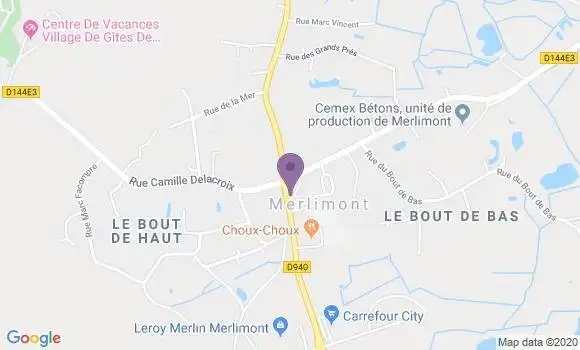 Localisation Banque Postale Agence de Merlimont