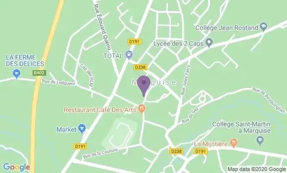 Localisation Banque Postale Agence de Marquise