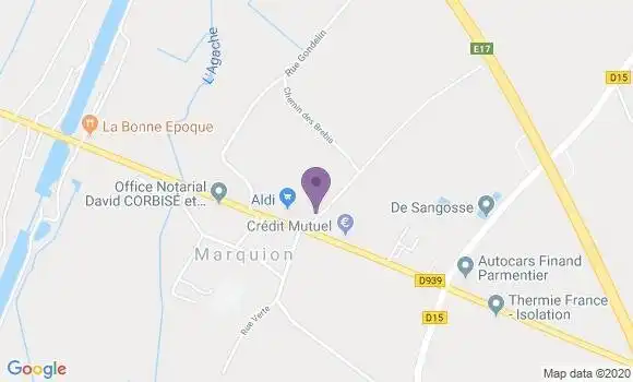Localisation Banque Postale Agence de Marquion