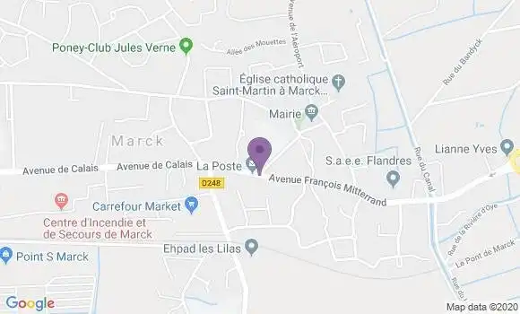 Localisation Banque Postale Agence de Marck