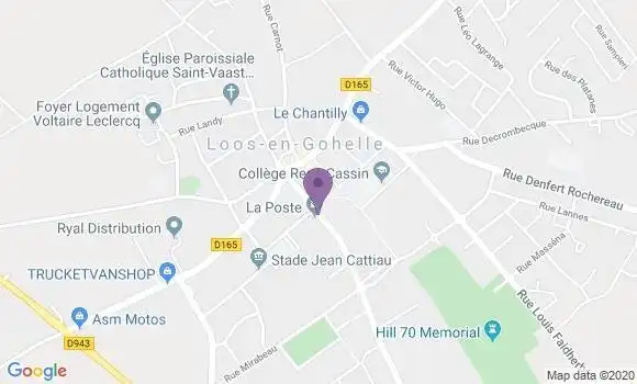 Localisation Banque Postale Agence de Loos en Gohelle