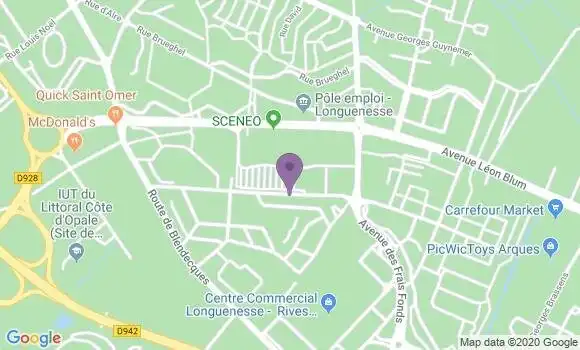 Localisation Banque Postale Agence de Longuenesse