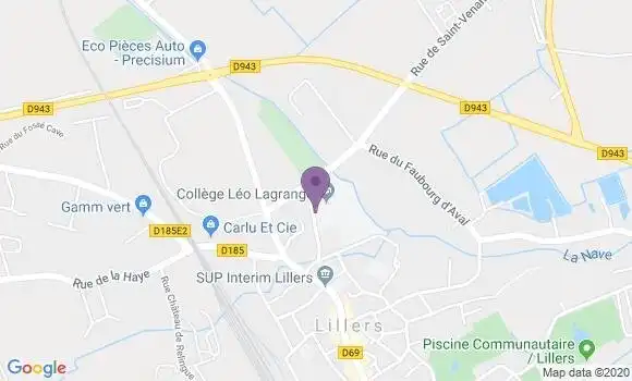 Localisation Banque Postale Agence de Lillers