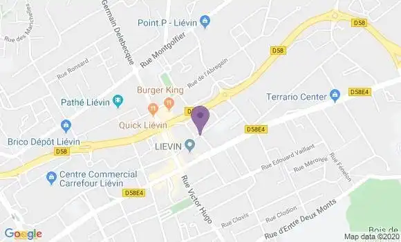 Localisation Banque Postale Agence de Liévin