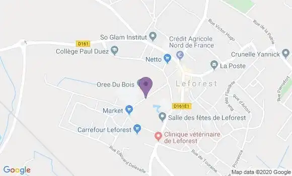 Localisation Banque Postale Agence de Leforest