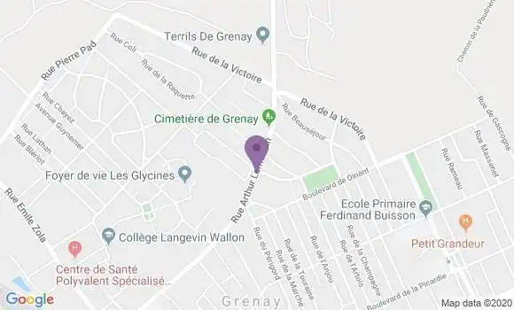 Localisation Banque Postale Agence de Grenay