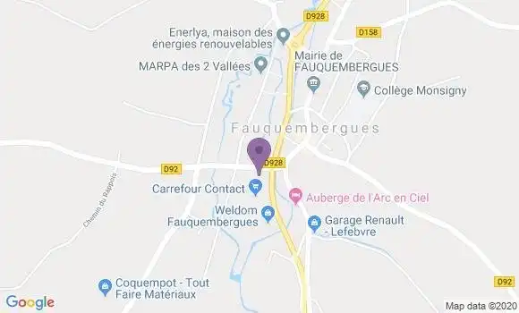 Localisation Banque Postale Agence de Fauquembergues