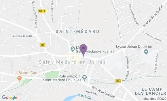 Localisation LCL Agence de Saint Médard en Jalles