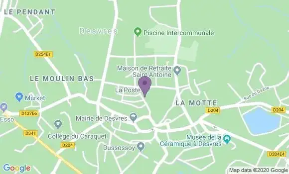 Localisation Banque Postale Agence de Desvres