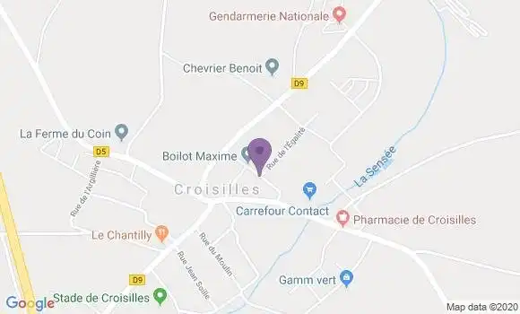 Localisation Banque Postale Agence de Croisilles