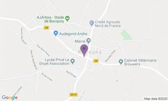 Localisation Banque Postale Agence de Bucquoy