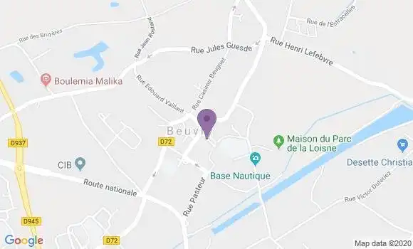 Localisation Banque Postale Agence de Beuvry