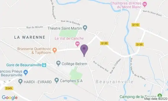 Localisation Banque Postale Agence de Beaurainville