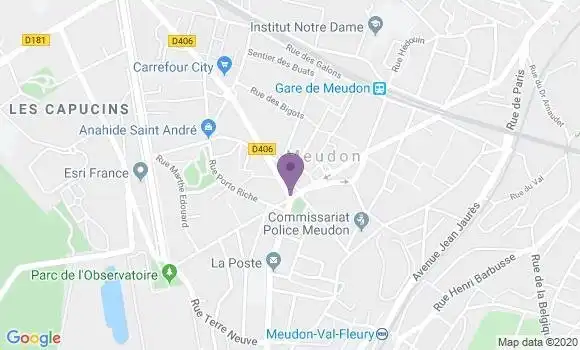 Localisation LCL Agence de Meudon Mairie