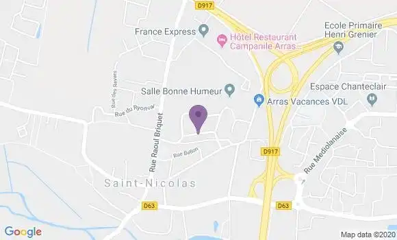 Localisation Banque Postale Agence de Bailleul Sir Berthoult