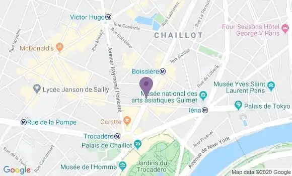 Localisation LCL Agence de Paris Chaillot