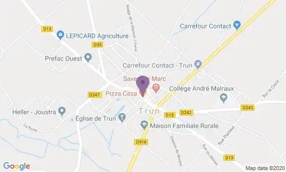 Localisation Banque Postale Agence de Trun