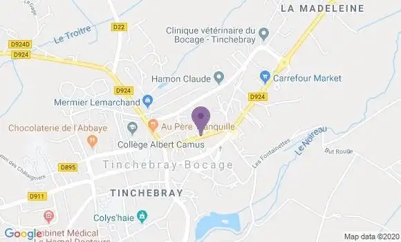 Localisation Banque Postale Agence de Tinchebray