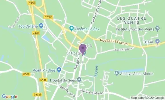 Localisation Banque Postale Agence de Sées