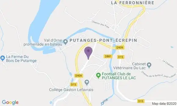 Localisation Banque Postale Agence de Putanges Pont Ecrepin