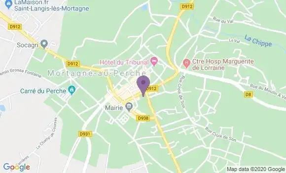 Localisation Banque Postale Agence de Mortagne au Perche