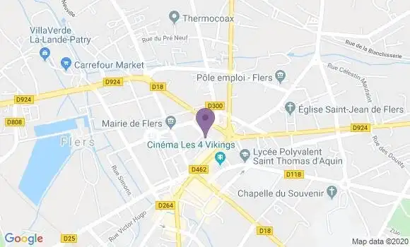 Localisation Banque Postale Agence de Flers