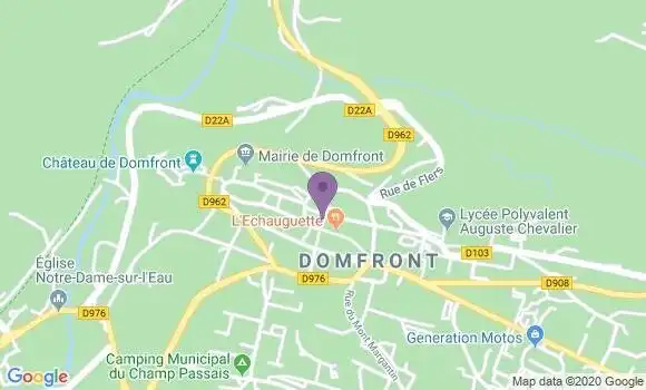 Localisation Banque Postale Agence de Domfront