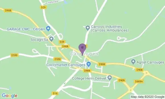 Localisation Banque Postale Agence de Carrouges