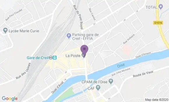 Localisation Banque Postale Agence de Creil Gambetta
