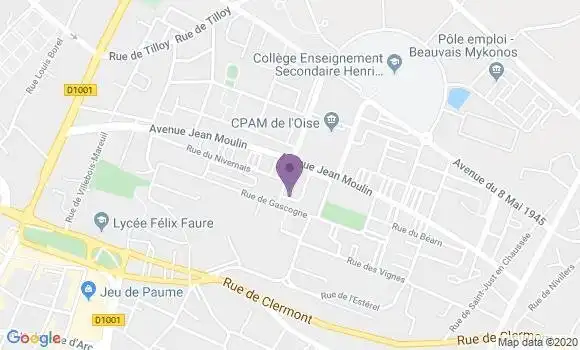 Localisation Banque Postale Agence de Beauvais Argentine
