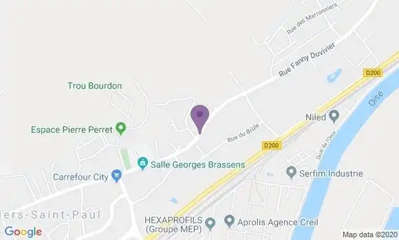Localisation Banque Postale Agence de Villers Saint Paul