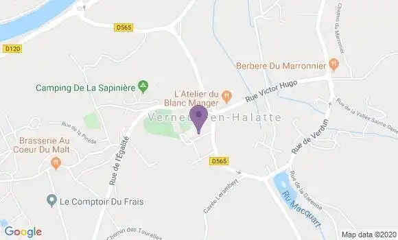 Localisation Banque Postale Agence de Verneuil en Halatte